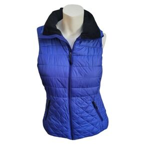 Champion‎  Vest Medium Women's Royal Blue Full Zip Puffer Fleece Lined Quilted
